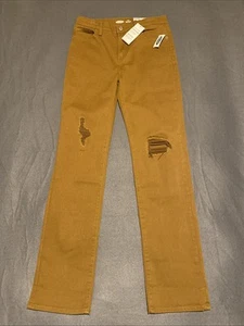 NWT Old Navy Boys Pants Size 18 Slim Bourbon Karate Built-In Tough Distressed - Picture 1 of 9