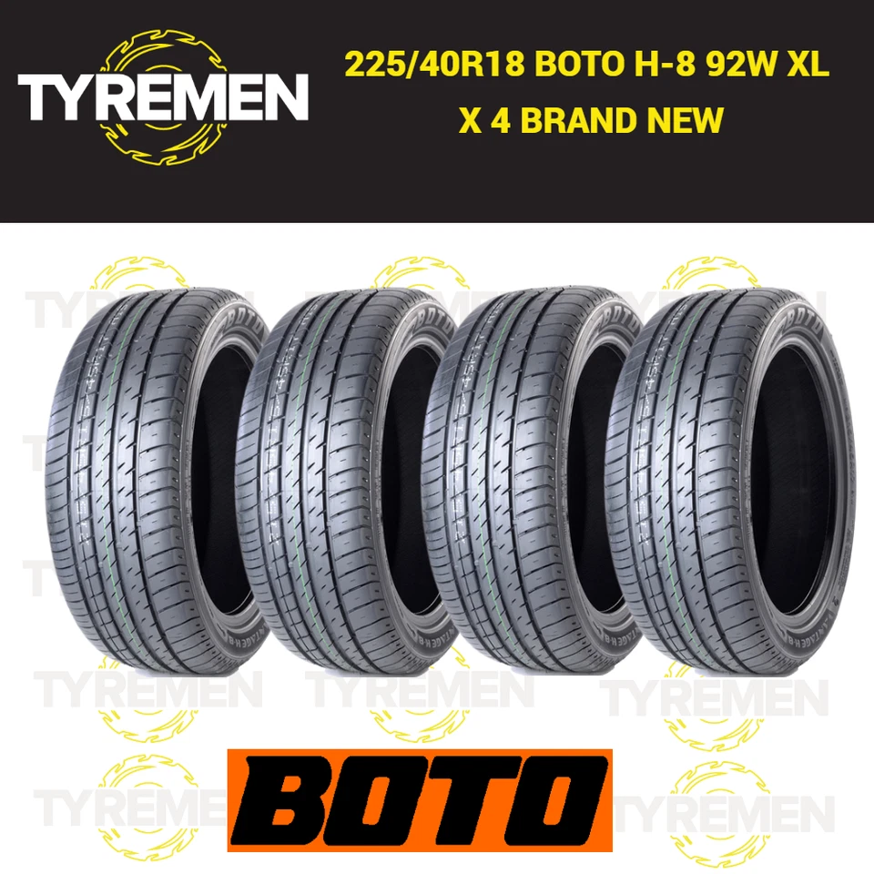 4 X  225/40R18  92W XL BOTO H-8 225 40 18 2254018 Brand new x 2 HIGH PERFORMANCE - Image 1 of 1