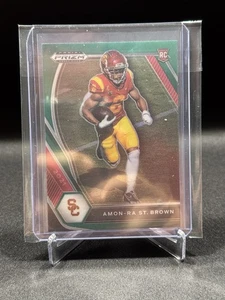 2021 Panini Prizm Draft Picks - Amon-Ra St. Brown #133 Green Prizm (RC) - Bild 1 von 2