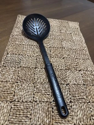 Calphalon Black Nylon Skimmer Strainer Slotted Spoon Heat Resistant 14.75" USA - Image 1 of 4