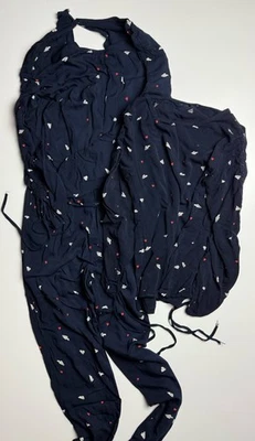 Vila, Overall, Junpsuit, Größe XS, Blau mit Muster, Viskose, + Shirt als Zugabe - Bild 1 von 4