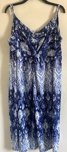 Nutmeg Floral Print Sleeveless Stretch Floaty Summer Midi Dress UK Size 22 - Picture 1 of 7