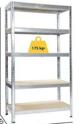 Scaffalatura Scaffale 5 RIPIANI in Acciaio Metallo Kit Struttura Ad Incastro Zin - Immagine 1 di 4
