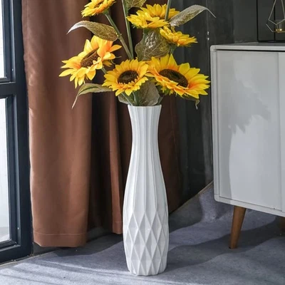 Ceramic Tall Floor Vase, 28" White Large Flower Vase Decorative Vases for Liv... - Image 1 of 4