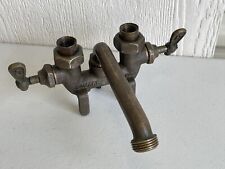Vintage Brass Laundry Faucet Dual Handles 1920/30’s Plumbing Sink Kitchen