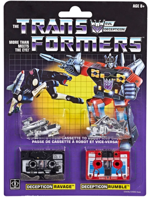 Hasbro E5658 Transformers G1 Reissue 1.8in Ravage & Rumble Figures
