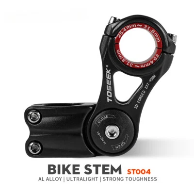 Mountain Road Bike Stem Adjustable -85 To 85 Degree Length 90/110/145mm Stems - Image 1 of 4