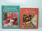 (Lot of 2) Christmas Cross-Stitch & An Old Fashioned Christmas -Hard Cover Books