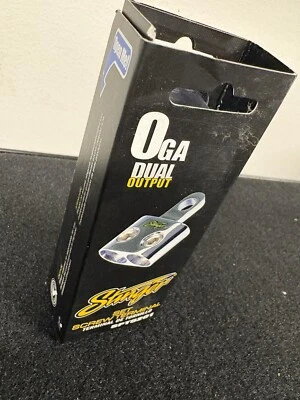 Stinger SPT5201 Pro Classic Chrome Finish (2) 0Ga 1/0 Inputs 5/16" Ring Terminal - Image 1 of 3