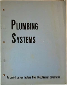 Vintage 1964 Borg - Warner Plumbing Systems Manual Illustrated Fold Outs - Imagen 1 de 4