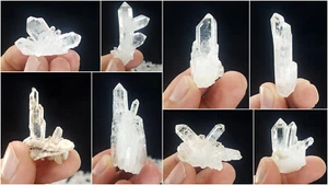 NATURAL QUARTZ POINTS CRYSTAL HEALING CRYSTAL Multi TERMINATED REIKI 521g - Picture 1 of 16
