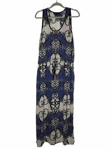 Vintage Karen Kane dress Blue Multi-Pattern Sleeveless XL - Picture 1 of 6