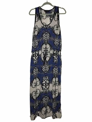 Vintage Karen Kane dress Blue Multi-Pattern Sleeveless XL - Image 1 of 4