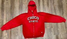 California State University, Chico State Wildcats Red Zipper Hoodie Sweatshirt M