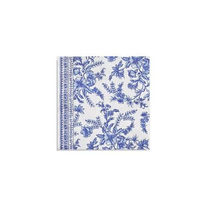 Blue Toile Dinner Napkins Set of 25 | Blue and White Paper Napkins For Bridal... - Image 1 of 4