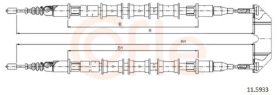 Cofle Cable De Freno De Mano Trasero Compatible Para Opel Vectra B J96 31 - Imagen 1 de 2