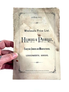 RARE 1884 1885 Helmers & Parmelee Furniture Catalog Leavenworth KS kansas - Picture 1 of 9