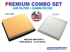 ENGINE AIR FILTER+ CABIN AIR FILTER FOR 2020 - 2023 TOYOTA HIGHLANDER NON-HYBRID - Bild 1 von 1
