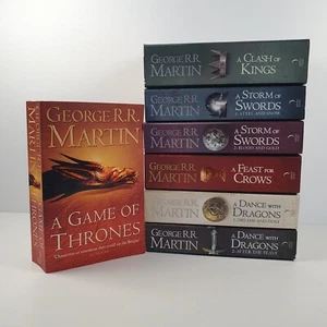 A Song of Ice and Fire By George R.R. Martin 7 Book Set A Game of Thrones Books - Picture 1 of 12