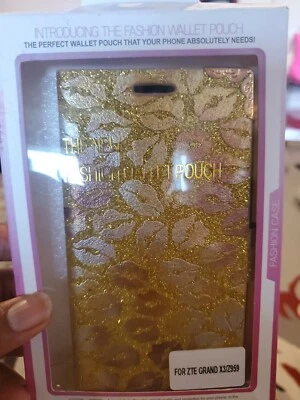 For ZTE Grand X3 Z959 fashion wallet pouch gold - Image 1 of 3