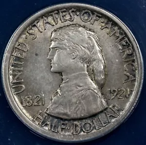 1921 50c Missouri Commemorative Silver Half Dollar ANACS AU 53 - Picture 1 of 5