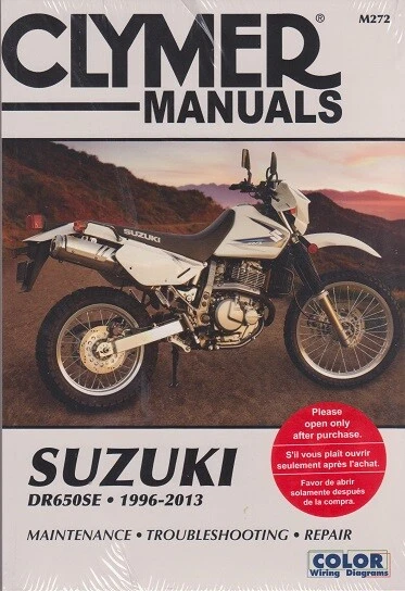 1996-2013 Suzuki DR650SE Clymer Service Repair Workshop Shop Manual M272 - Image 1 of 1