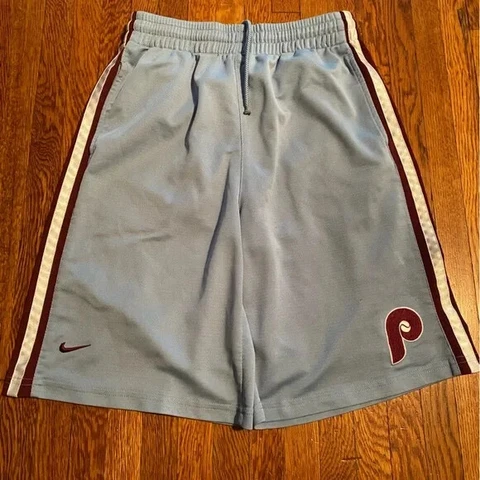 Nike Phillies Cooperstown Collection Old Color Way Athletic Shorts Size L Kids Cover