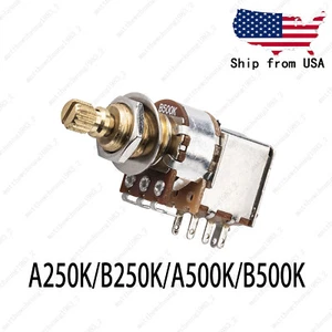 1 PZ Interruttore a spinta pentola albero lungo ottone 18 divisioni AB/250K/500K per Les Pau SG - Foto 1 di 13