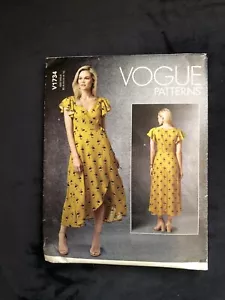Easy Vogue Misses Hi-Low Wrap Dress in 2 Lengths Sew Pattern Plus Sz  8-16 NEW - Picture 1 of 2