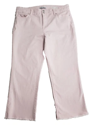 CODE BLUE Womens Capri Jeans SIZE 14W Straight Soho Pink Cotton Spandex - Image 1 of 4