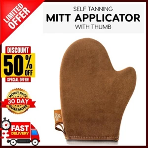 Ultra Soft Self Tanning Mitt Applicator With Thumb - Reusable Washable Glove USA - Picture 1 of 6