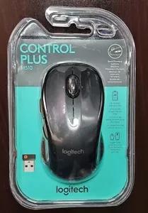 Logitech M510 Control Plus Kabellose Maus Schwarz Dunkelgrau Versiegelt Neu - Bild 1 von 4