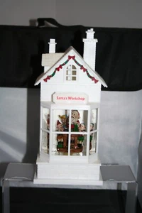 Demdaco "Santa's Workshop" Musical Perpetual Snow Lantern with Light - Picture 1 of 10
