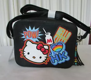 RARO Hello Kitty Loungefly Bandolera Arco Iris Parches Bolso Cartera OG Corazón Logo Nuevo con Etiquetas - Imagen 1 de 11
