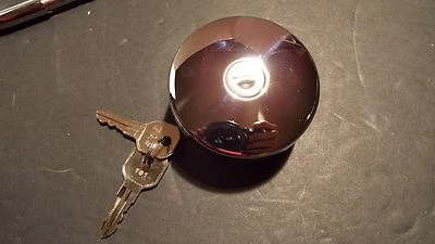 1947 48 49 50 51 52 53 54 55 56 CHEVROLET GMC Truck Gas Cap Locking Chrome New! - Image 1 of 3