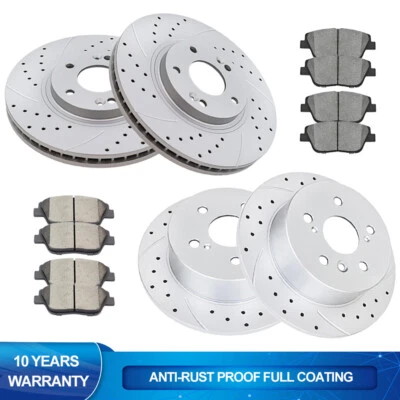 Discos delanteros traseros rotores pastillas de freno de cerámica para frenos Kia Optima Hyundai Sonata Foto 1 de 4
