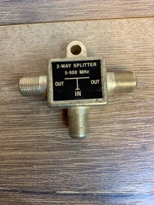 2-Way Signal Coaxial Splitter 5-900 MHz - Image 1 of 2