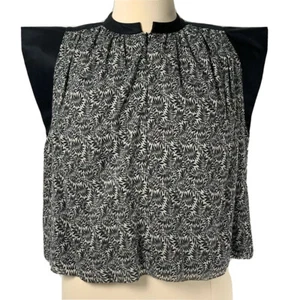 Rebecca Minkoff Blouse NWT Black & White Kimono Sleeves Top MSRP $148 Size Large - Picture 1 of 8