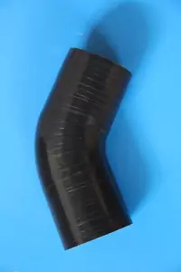 45 DEGREE ELBOW 3" 76MM TURBO/INTAKE/INTERCOOLER SILICONE PIPE COUPLER HOSE BK - Picture 1 of 4