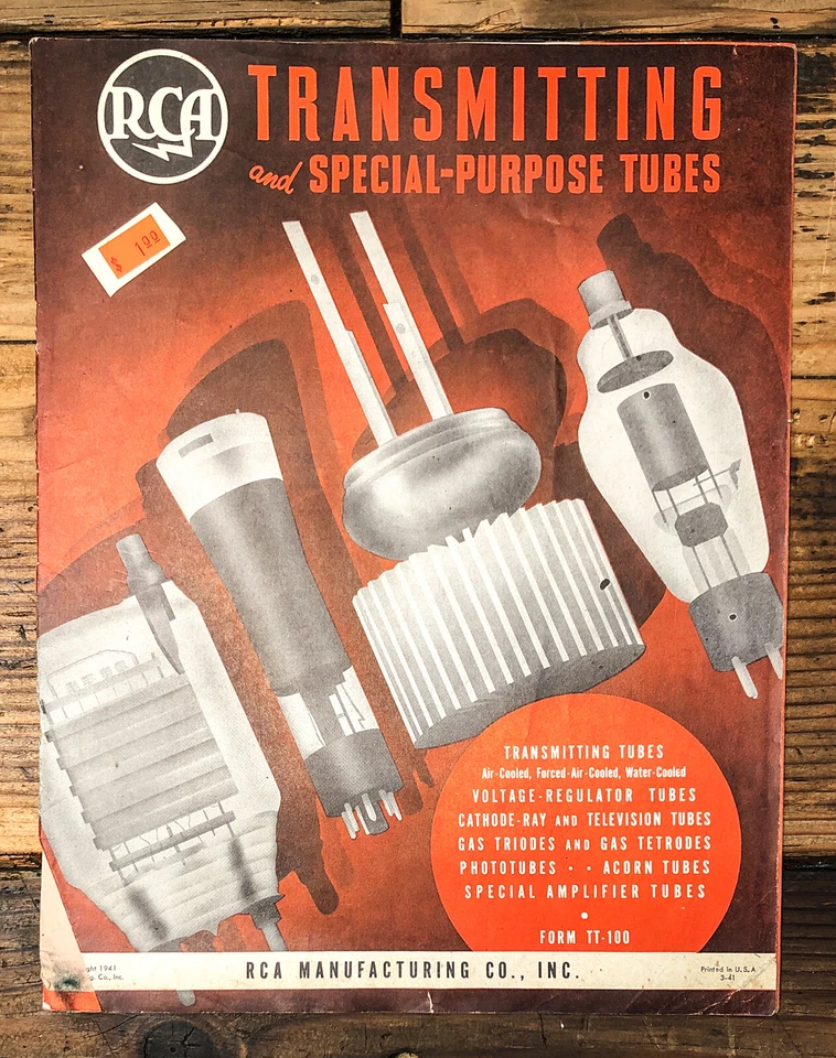 RCA  Transmitting and Special Purpose Tubes Catalog 1941  15 pg  *Original* - Изображение 1 из 1