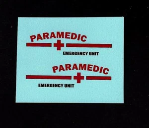 CORGI JUNIORS 22d CHEVROLET VAN - PARAMEDIC TRANSFERS/DECALS - Picture 1 of 1