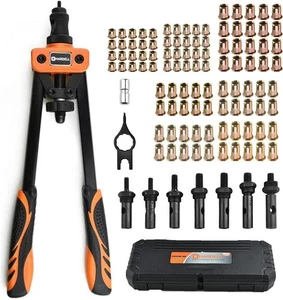 HARDELL Nietwerkzeug-Kits, Nietmuttern-Zangen-Set, 14" Schwerlast Handnietmutterpistole wi - Bild 1 von 2