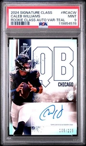 2024 Signature Class Caleb Williams #RCACW Rookie Class Auto Var-Teal /225 PSA 9 - Foto 1 di 2