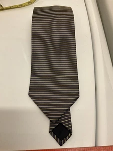 Brooks Brothers Makers 100 % Seide Krawatte braun/gold dieser Streifen. Wunderschöner Schimmer - Bild 1 von 10