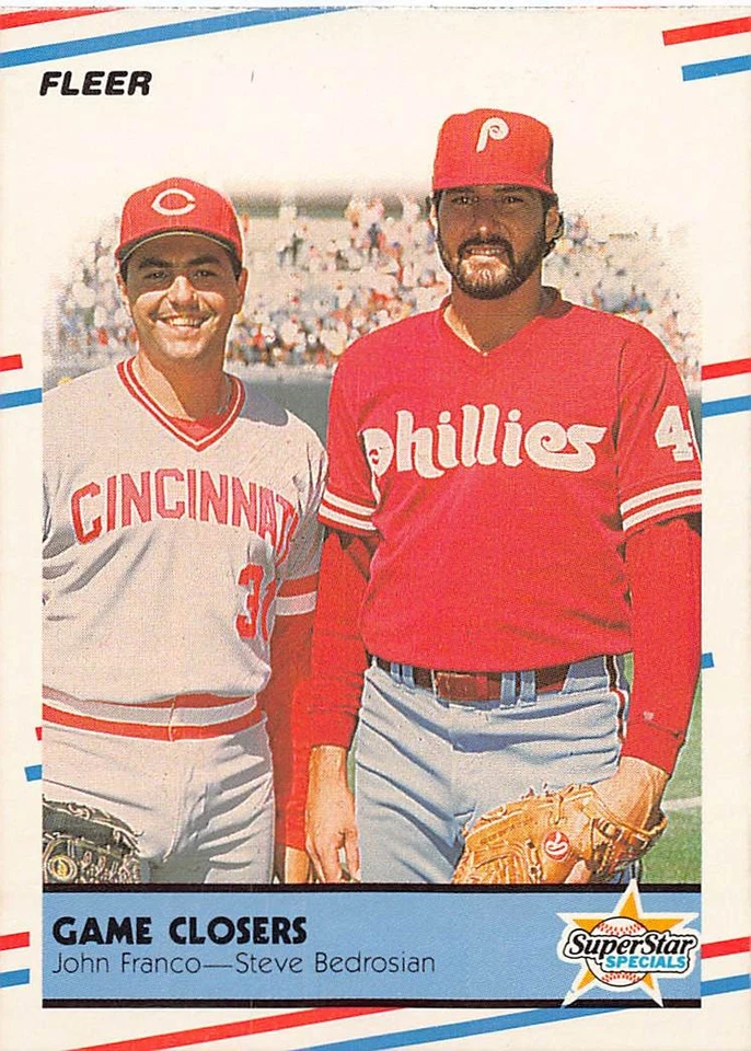 John Franco / Steve Bedrosian 1988 Fleer 627 BASEBALL Card - Image 1 of 2