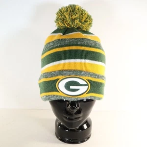 Cappello invernale Green Bay Packers New Era Pom verde oro bianco NFL - Foto 1 di 4