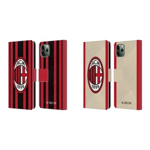 OFFICIAL AC MILAN 2021/22 CREST KIT LEATHER BOOK CASE FOR APPLE iPHONE PHONES - Picture 1 of 8