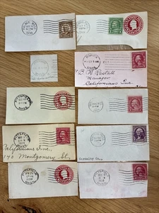 Lote de 10 estampillas de Estados Unidos de Massachusetts vintage 1923-1938 cancelar matasellos estudio MA - Imagen 1 de 1