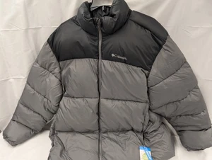 Columbia Hombres Puffect III Puffer Abrigo Chaqueta Talla XXL Omni Escudo Gris/Negro Nuevo - Imagen 1 de 6