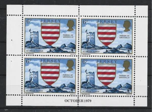 pb851 JERSEY/Stemma 4x numero di Michel 134 ** quaderno 0-22 - Foto 1 di 1